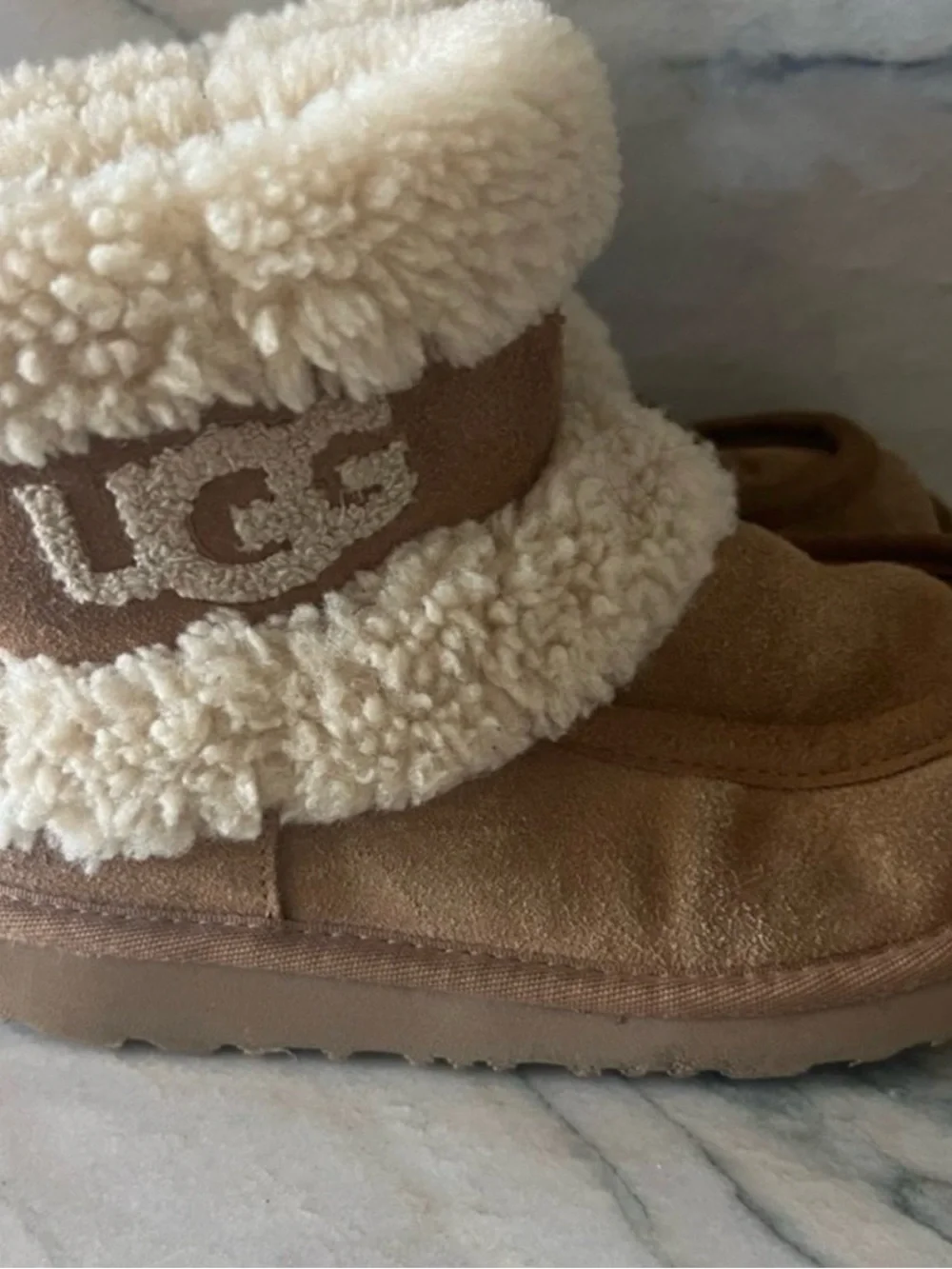 UGG Ultra Mini Fluff Shearling Boots